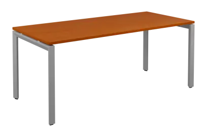 SEK-U - 18 stůl kancelářský, kovová podnož stříbrná, deska 25 mm, široký 1800 mm, třešeň šumavská